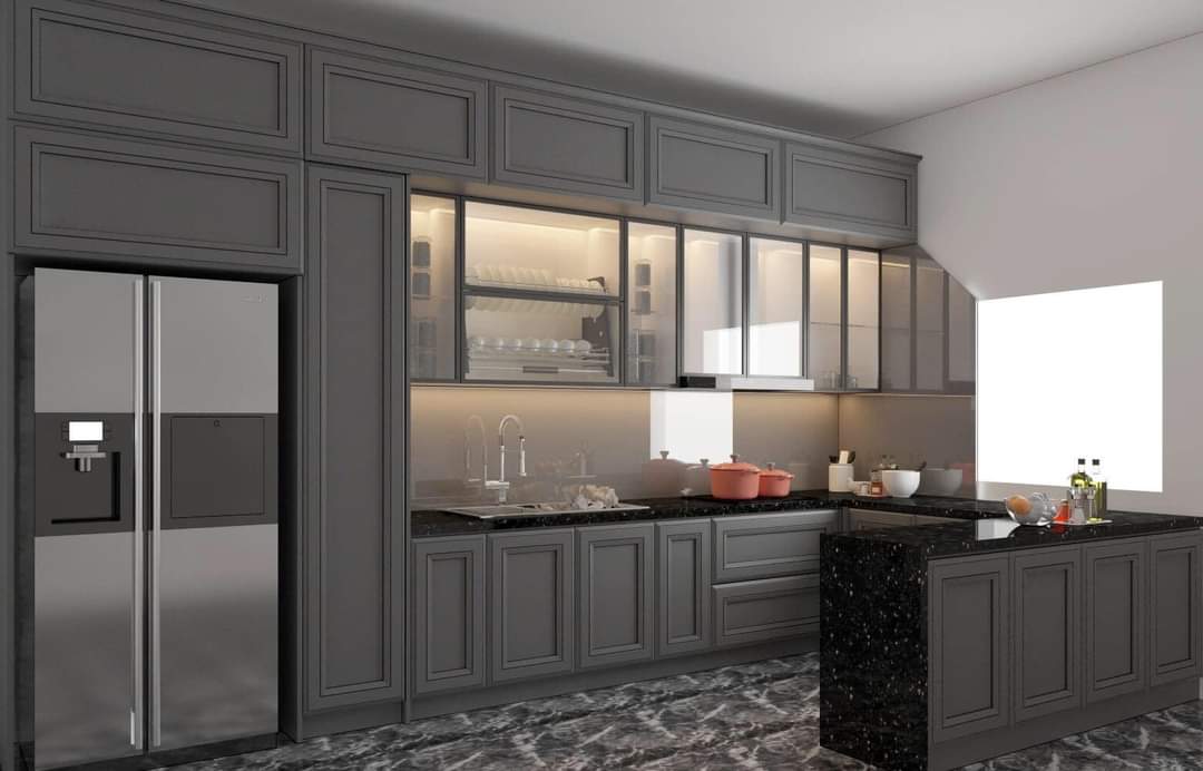 Tư vấn thiết kế tủ bếp cánh kính