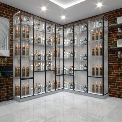 Tủ Rượu Inox Cánh Kính